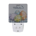 thumbnail image 2 of Blue Checkerboard with Watercolor Easter Eggs LED Night Light Sensor Lamp Plug-in Adjustable Brightness 2 Pack, 2 of 7