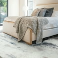 thumbnail image 3 of Cydiria Modern Abstract Fuzzy Faux Wool Area Rug, 7' x 10', Coffee, 3 of 8