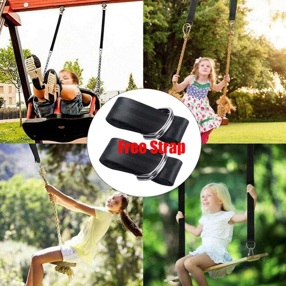 Outdoor Play Set with Slack Line Kit and Spinning Wheels Climbing Toys and Swing Set for Children with Warrior Training Equipment Ninja Obstacle Course for Kids 