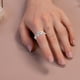 thumbnail image 4 of Anillo giratorio de cuentas, anillo antiansiedad, ajustable, giratorio, joyería simple Plata, 4 of 6
