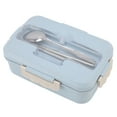thumbnail image 3 of Kids Bento Box, Leakproof Compartments Design Bento Box Large Capacity With Spoon  Chopsticks   For Students For Office Elegant Blue Lunch Box + Tableware,Camellia Red Lunch, 3 of 8