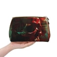 thumbnail image 4 of Gaeub Red Dark Skull Abstract Printed Travel Cosmetic Bag,Makeup Bag, Large Capacity Toiletry Bag for Women, Portable Pouch Make Up Organizer with Zipper and Divider, 4 of 8