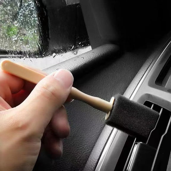 Grille Cleaner Brushes Vent Sponge Brush Car Vent Cleaning Stable Characteristics High Universality Fitment Black