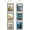 Grey, variant on 4X4 Picture Frame, Wall Hanging Picture Frames Collage with 3 Opening Frames Distress Rustic Brown