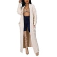 thumbnail image 2 of Arvbitana Women Long Cardigan Sweater Chunky Cable Knit Long Open Front Long Sleeve Oversized Loose Knitted Sweater Coat with Pocket Spring, 2 of 9