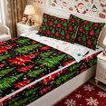 thumbnail image 2 of Manfei Kawaii Xmas Tree Zipper Twin Comforter Sets with Fitted Sheet and 2 Pillowcases,Happy New Year Zipper Bedding Set,Reversible, 2 of 7