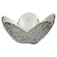 thumbnail image 2 of Fruit Bowl Glass Lotus Fruit Plate Home Tableware Grey Gold Edge 12X12X5.6CM Food Storage 1Set, 2 of 3