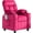 Rose Pink, variant on ICEELF Kids Recliner Chair with Cup Holder, Adjustable Velvet Lounge Chair with Footrest, Side Pockets for Boys Girls Bedroom, Navy
