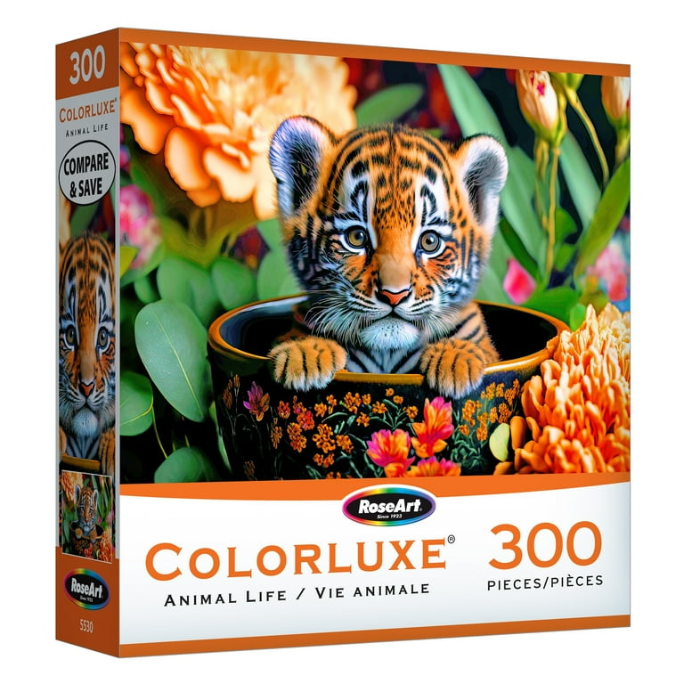 RoseArt Colorluxe 300 Piece Teacup Baby Tiger Adult Interlocking