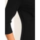 thumbnail image 5 of Vestido de trabajo ajustado de mujer Inspire Chic con mangas 3/4, escote en V y fruncido, lápiz, color negro, 5 of 6