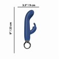 thumbnail image 2 of Screaming O PrimO Rabbit Vibromasseur Rechargeable en Silicone Point G, Bleu Marine, 2 of 4