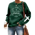 thumbnail image 4 of Women's Sweatshirts 2025 Love Like Jesus Sweatshirt Christian Pullover Tops Long Sleeve Crewneck Sweatshirt for Women, 4 of 5