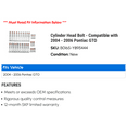 thumbnail image 2 of Head Bolt Set - Compatible with 2004 - 2006 Pontiac GTO 2005, 2 of 2