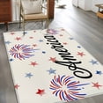 thumbnail image 3 of 3'x5' Area Rugs, American Independence Day Indoor Outdoor Area Rug for Living Room Bedroom, Retro Fireworks Stars Washable Bathroom Rugs Kitchen Floor Carpet Mats Home Decor Aesthetic, 3 of 8