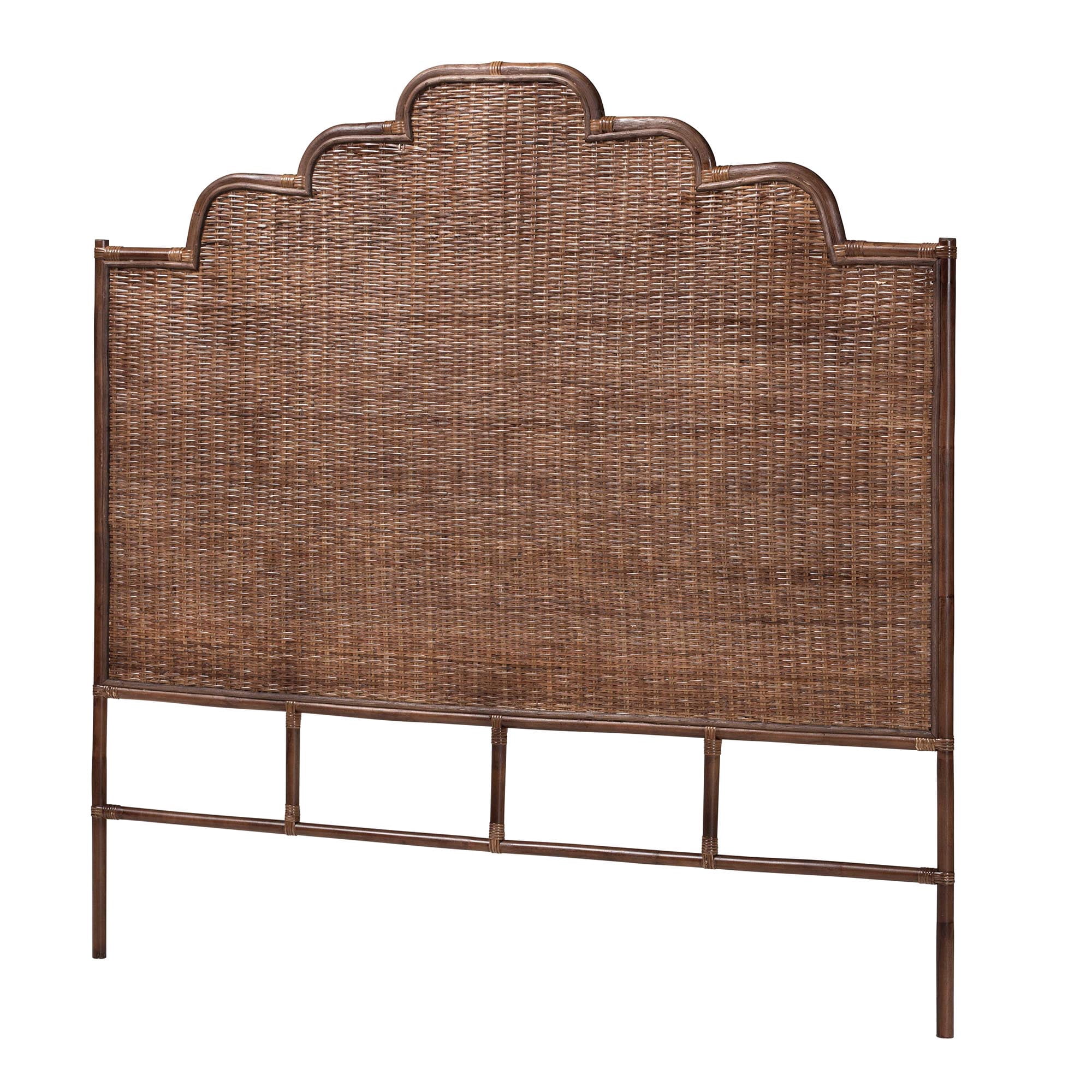 bali & pari Raphaela Boho Standalone Headboard, King, Coffee Bean