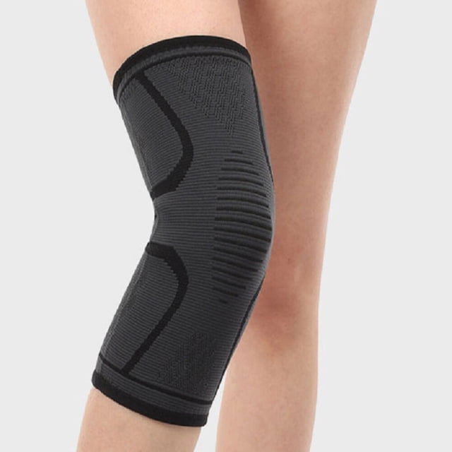 OULII 1Pack Anatomically Shaped Knee Black Nylon Recovery Acceleration For Walking