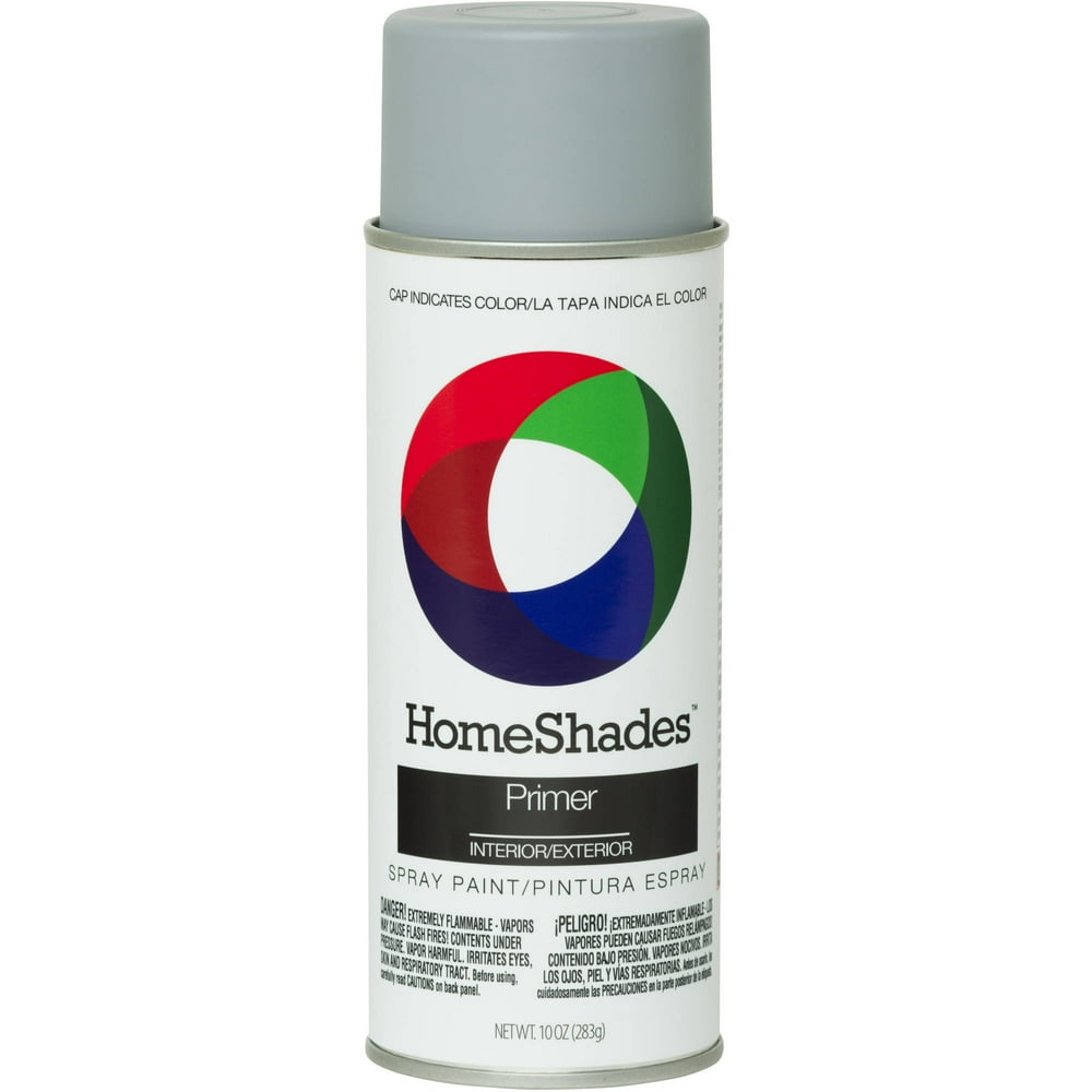 Gray, HomeShades Flat Primer Spray Paint, 10 oz