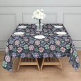 thumbnail image 3 of Pioneer Flower Floral Print Pattern Square Tablecloth, Waterproof Wipeable Spillproof Washable Table Cover for Home Kitchen Party and Daily Decor 42"x42", 3 of 6