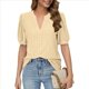 thumbnail image 1 of Camisas de Corta Abullonadas de Verano Amarillas XL, 1 of 8
