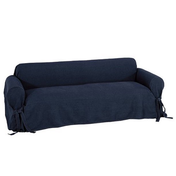 Classic Slipcovers Dark Denim Sofa Slipcover