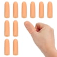 thumbnail image 1 of Uxcell Silicone Gel Finger Cots Support Fingertips Sleeve Protector Thumb Finger Cap 10Pcs 2" Beige, 1 of 7