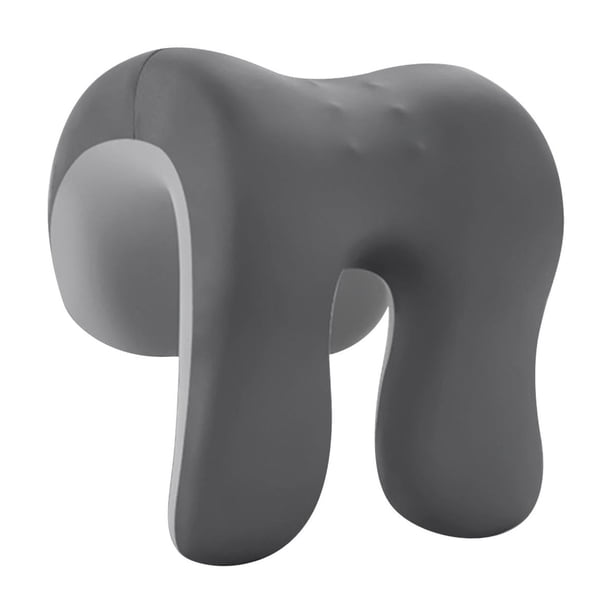 Almohada para reposacabezas para el cuello, cojín cervical para hombres y mujeres, multifuncional para la hora del almuerzo. Gris oscuro y claro