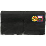 Amscan Big Party Pack Napkins 6.5" x 6.5" Black 4/Pack 125 Per Pack (610013.1) 610013.10