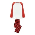 thumbnail image 6 of Elippeo Christmas Pajamas for Family Long Sleeve Elk Truck Print Tops + Plaid Pants Set Sleepwear, 6 of 10