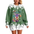thumbnail image 7 of Towmus Christmas Sweatshirts for Women Crewneck Fall Pullover Tops Loose Fit Reindeer Printed Graphic Sweatshirts, 7 of 7