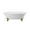 White-Golden, variant on Vintage Tub & Bath Cambridge 60 Inch Cast Iron Double Ended Clawfoot Tub - Rim Faucet Drillings