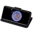 thumbnail image 2 of for 6.2" Samsung S9 + PLUS Galaxy S9+ PLUS Case Phone Case Hybrid Fold Wallet Kick Stand Pouch Pocket Purse Grip Texture Screen Flip Cover Black, 2 of 4