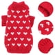 thumbnail image 3 of KAKOWELY Suéter de punto para perro, ropa para perro pequeño, suéter con estampado de corazón para cachorros, suéter de punto para perro pequeño (talla M), 3 of 5