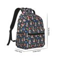 thumbnail image 2 of Rateoe Garden Gnomes Pattern Durable Student Backpack Laptop Bag- Ergonomic Design, Waterproof Twill Fabric - Ideal for School, Travel, and Outdoor Activities, 2 of 6