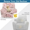 thumbnail image 4 of Whosucclay Butterfly Cherry Blossoms Print Stretch Recliner Chair Covers, Stain Resistant 4-Piece Recliner Slipcovers Soft Spandex Reclining Chair Couch Cover Furniture Protector with Pocket, 4 of 8