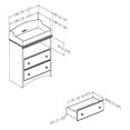 thumbnail image 6 of South Shore Changing Table with Drawers and Open Storage Chocolate Angel-Color:Gray,Finish:Soft Gray, 6 of 7