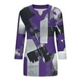 thumbnail image 5 of Ounisa Womens Plus Size Tops V Neck T Shirts 3/4 Sleeve Blouse Summer Casual Tees, 5 of 5