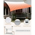 thumbnail image 5 of Sun Shade Sail 8x10Ft Orange White Ombre Geometric Trellis Morrocan Uv Block Sunshade Canopy Outdoor Shade Cover Rectangle Shade Cloth For Patio Garden Yard Deck Pergola, 5 of 6