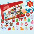thumbnail image 2 of Caja de calendario de adviento para niños, juguetes blandos para aliviar el estrés, cuenta atrás, regalos de Navidad, 2024, 2 of 4