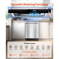 thumbnail image 5 of KFFKFF 24-Inch Built-In Dishwasher with Stainless Steel Interior, 14 Place Settings, 8 Wash Cycles, Quiet Operation, Adjustable Racks, and Zoned Storage, Dimensions: 23.82 x 25.2 x 33.78 Inches, 5 of 9