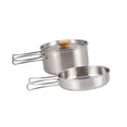 thumbnail image 2 of jinwen Camping Picnic Sturdy Stainless Steel Cookware Tableware for Frying and Cooking, 2 of 9