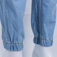 thumbnail image 3 of AMERTEER Women‘ s Mid Rise Skinny Jeans Drawstring Elastic Waist Denim Pants, 3 of 4