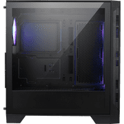 MSI MAG FORGE 321R AIRFLOW WMT ARGB Mid-Tower ATX PC Case - 4X Pre-installed Fans, High Airflow, Magnetic Dust Filter, Black