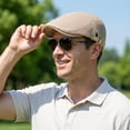thumbnail image 2 of Minzimin Mens Mesh Newsboy Hat Breathable Summer Flat Cap Beret Gatsby Ivy Driving Hat Adjustable Golf Cap, 2 of 6