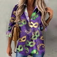 thumbnail image 2 of Womens Summer Tops, Womens Tops, Women’s Sparkly Blouses Long Sleeve Sequin Print Tops V Neck Loose Holiday Evening Party Shirts Shiny Glitter Apparel, 2 of 4