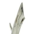 thumbnail image 5 of 8" x 17" Silver Porcelain Ceramic Abstract Sculpture with Black Base, by DecMode, 5 of 11