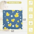 thumbnail image 2 of 5 PCS Rubber Duck and Bubbles Baby Muslin Washcloths, Blue Soft Absorbent Face Towel Burp Cloths Cotton Bath Wipes Infant Wash Cloth for Newborn Boys Girls, 2 of 7