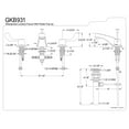 thumbnail image 2 of Kingston Brass GKB931 Widespread Bathroom Faucet, Polished Chrome, 2 of 2
