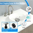 thumbnail image 4 of Desagüe para lavabo de baño ENCMY de níquel cepillado con sistema emergente y antiobstrucción, 4 of 7