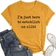 thumbnail image 5 of Camiseta con estampado sarcástico para mujer - Camiseta informal de manga corta con frases divertidas, 5 of 5