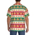 thumbnail image 3 of Lsque Cute Cookies print Men's Cuban Collar Short Sleeve Shirt Summer Beachwear Casual Button Down Fashionable Vacation Leisure Shirt-3X-Large, 3 of 7